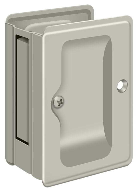 Deltana SDPA325U15 Heavy Duty Pocket Lock; Adjustable; 3-1/4" x 2 1/4" Passage; Satin Nickel Finish Sparrow Supply