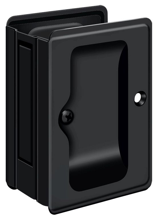 Deltana SDPA325U19 Heavy Duty Pocket Lock; Adjustable; 3-1/4" x 2 1/4" Passage; Black Finish Sparrow Supply