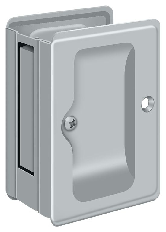 Deltana SDPA325U26D Heavy Duty Pocket Lock; Adjustable; 3-1/4" x 2 1/4" Passage; Satin Chrome Finish Sparrow Supply