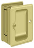 Deltana SDPA325U3 Heavy Duty Pocket Lock; Adjustable; 3-1/4" x 2 1/4" Passage; Bright Brass Finish Sparrow Supply