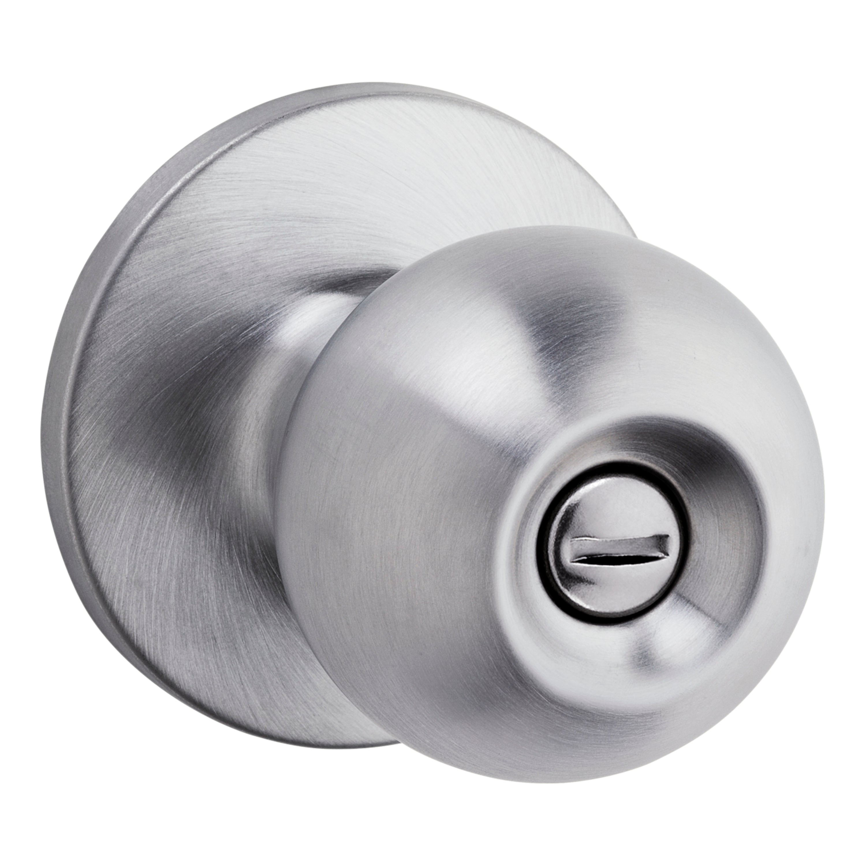 Safelock SK3000RG-26D Regina Knob Privacy Lock with 4AL Latch and RCS Strike Satin Chrome Finish Sparrow Supply