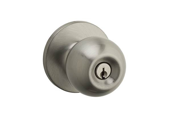 Safelock SK5000RG-15 Regina Knob Entry Lock with 4AL Latch and RCS Strike Satin Nickel Finish Sparrow Supply