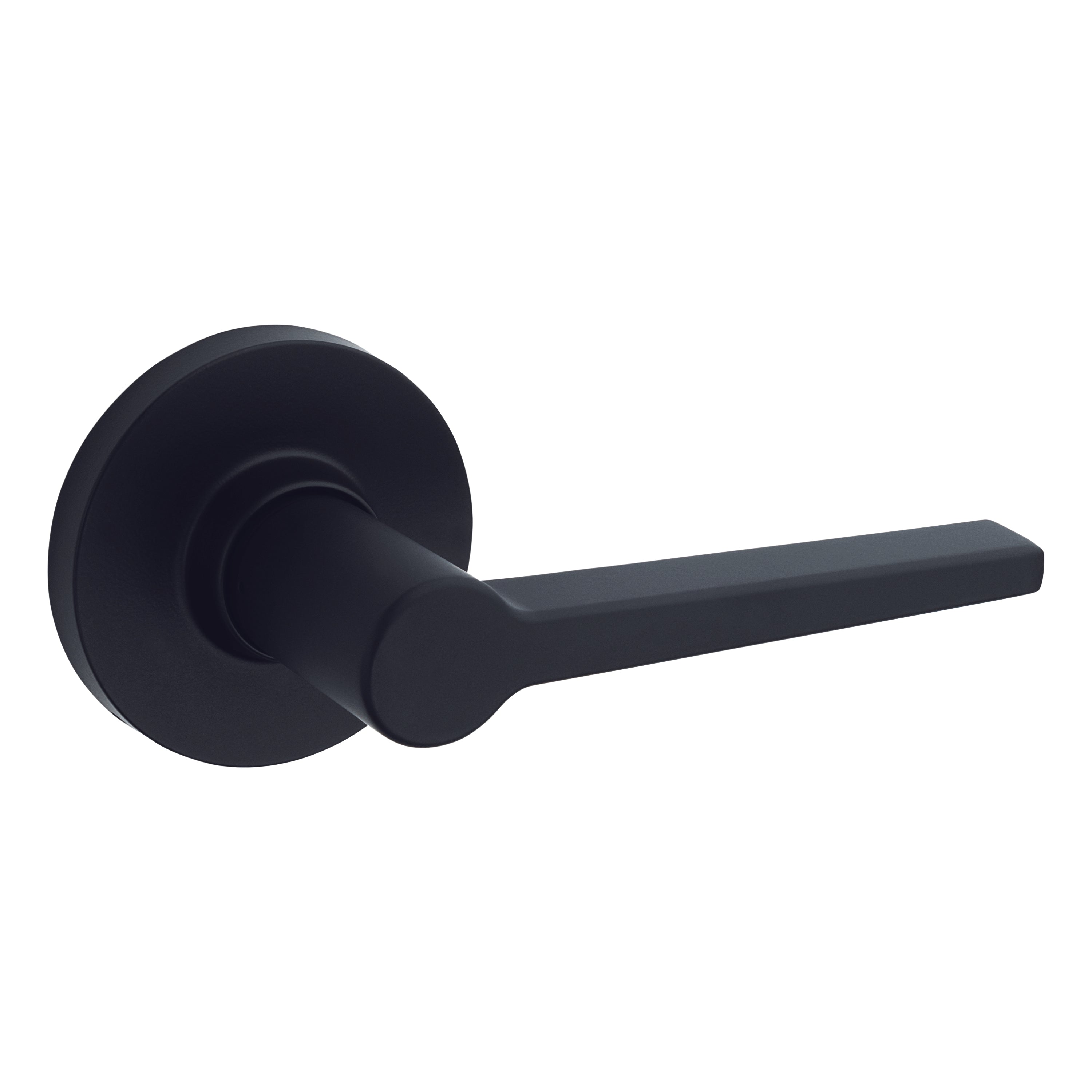 Safelock SL1000DALRDT-514 Daylon Lever with Round Rose Passage Lock with RCAL Latch and RCS Strike Matte Black Finish Sparrow Supply