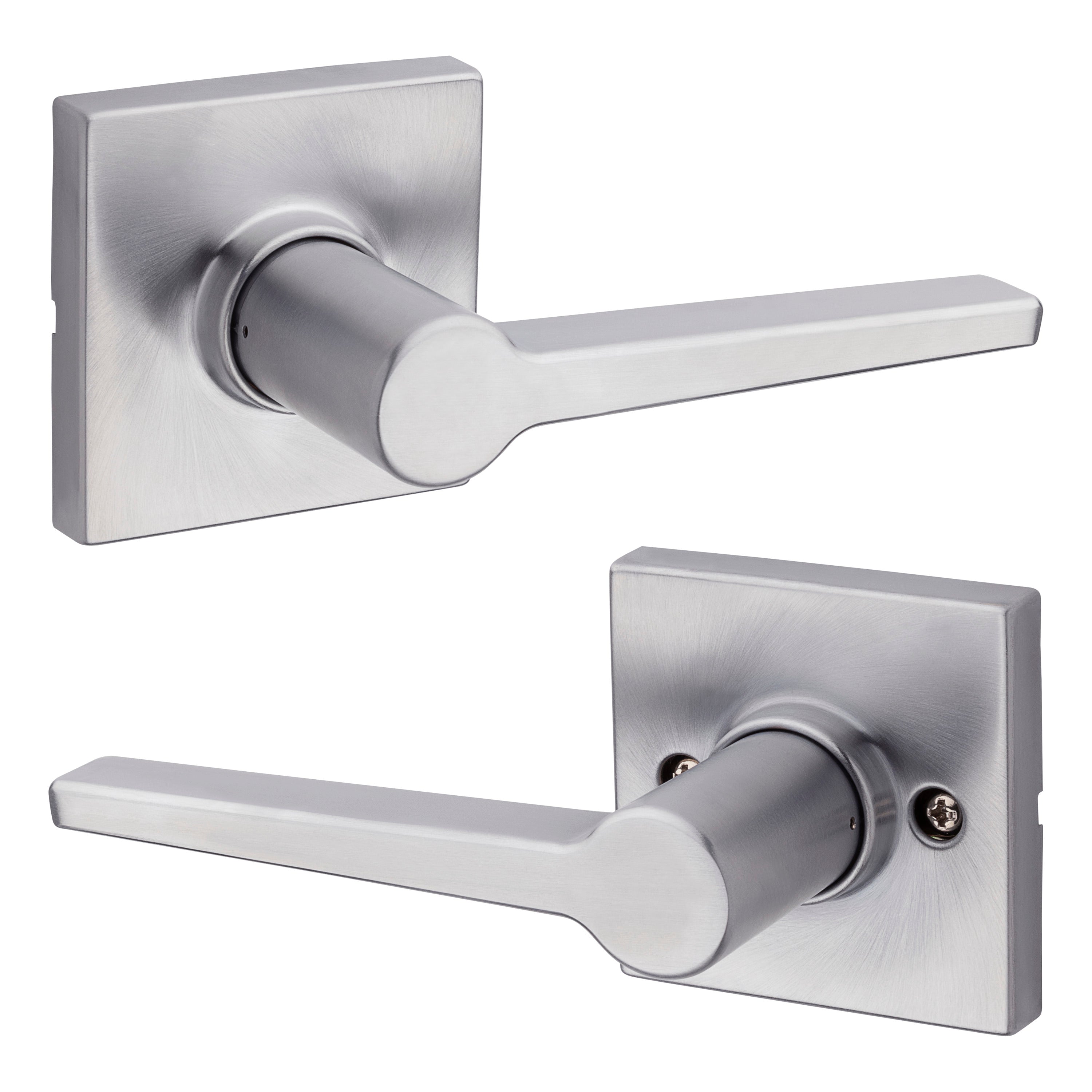 Safelock SL1000DALSQT-26D Daylon Lever with Square Rose Passage Lock with RCAL Latch and RCS Strike Satin Chrome Finish Sparrow Supply