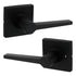 Safelock SL1000DALSQT-514 Daylon Lever with Square Rose Passage Lock with RCAL Latch and RCS Strike Matte Black Finish Sparrow Supply