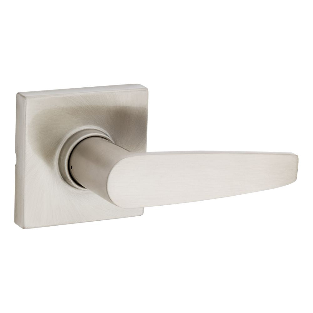 Safelock SL1000WISQT-15 Winston Lever Square Rose Passage Lock with RCAL Latch and RCS Strike Satin Nickel Finish Sparrow Supply