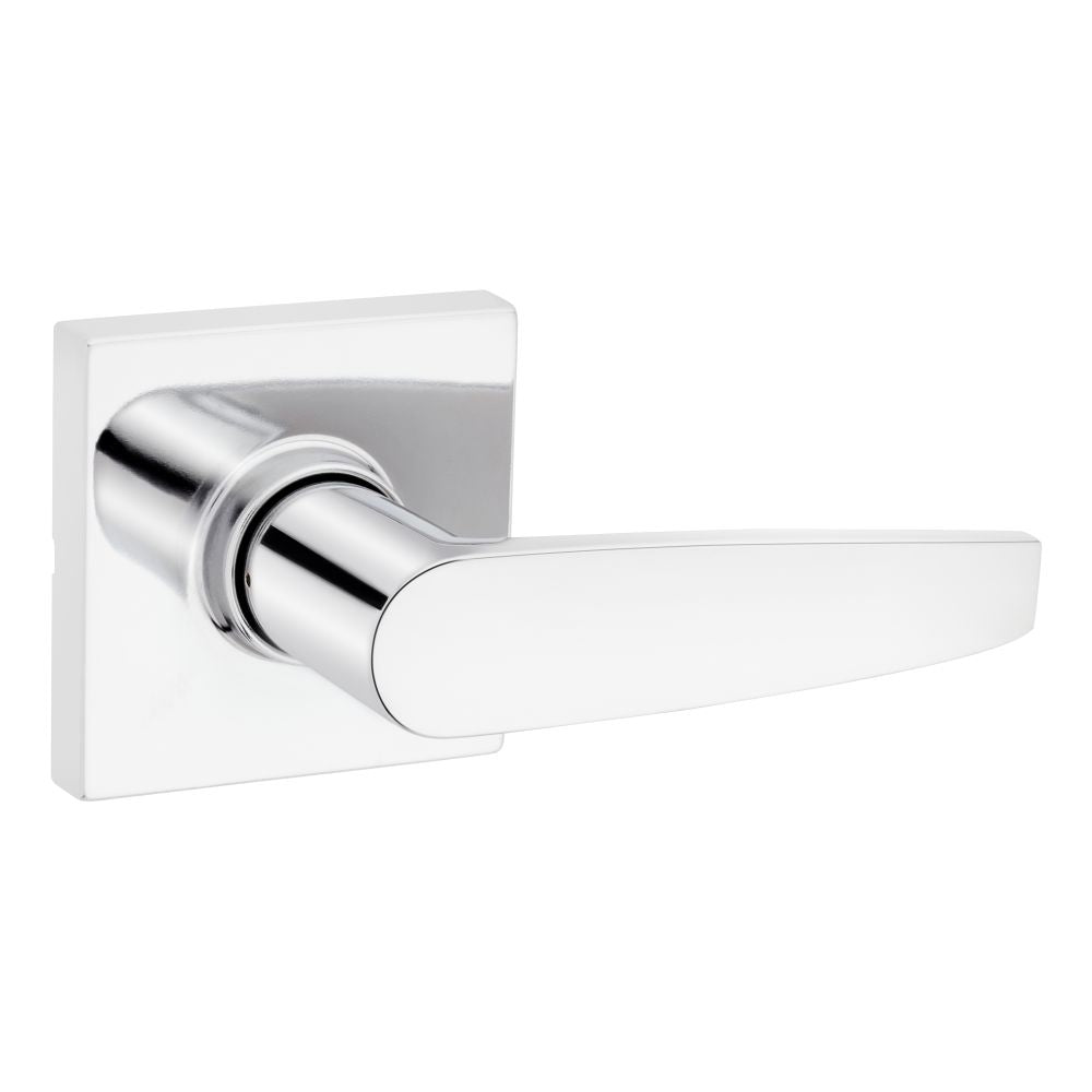Safelock SL1000WISQT-26 Winston Lever Square Rose Passage Lock with RCAL Latch and RCS Strike Bright Chrome Finish Sparrow Supply