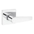 Safelock SL1000WISQT-26 Winston Lever Square Rose Passage Lock with RCAL Latch and RCS Strike Bright Chrome Finish Sparrow Supply