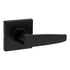 Safelock SL1000WISQT-514 Winston Lever Square Rose Passage Lock with RCAL Latch and RCS Strike Matte Black Finish Sparrow Supply