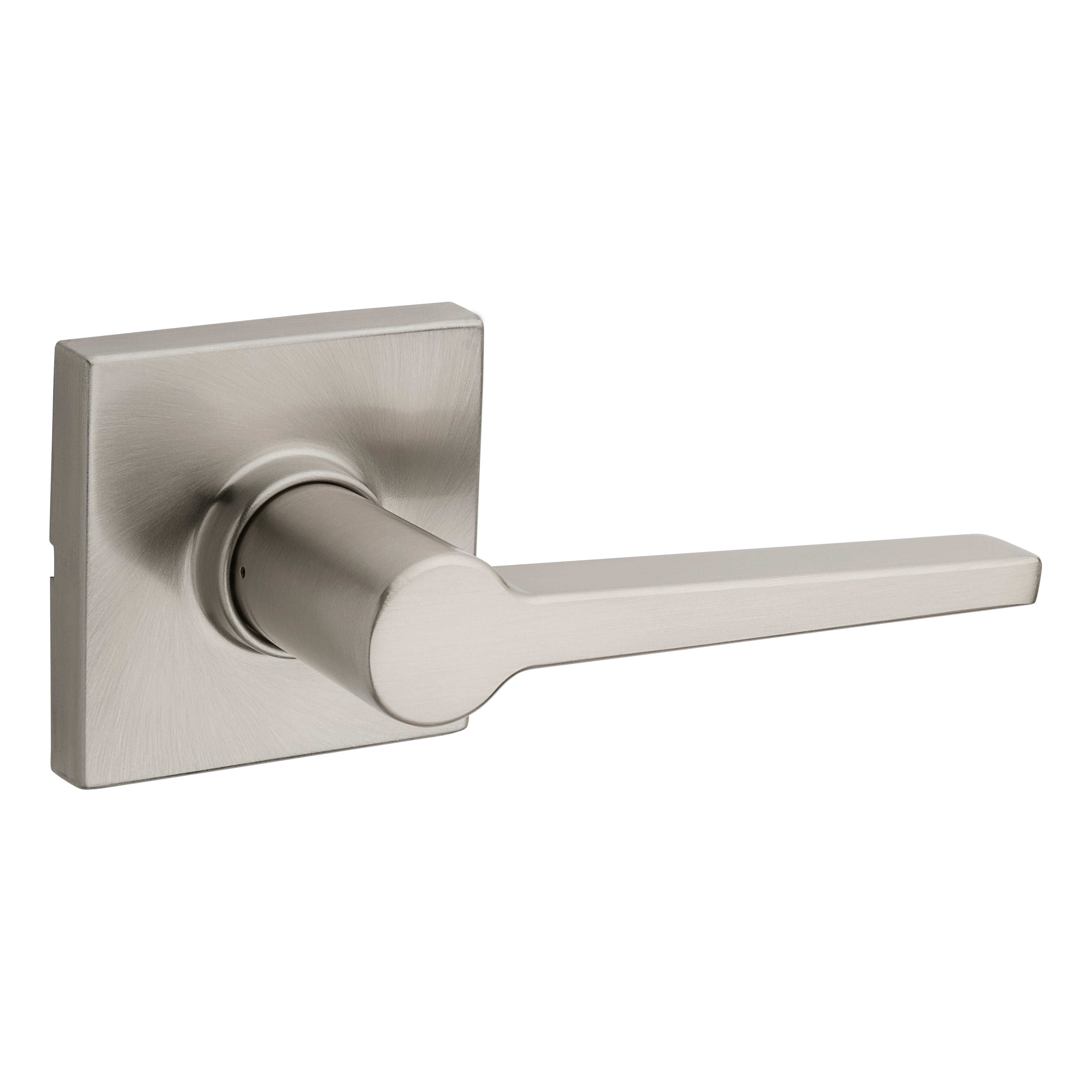 Safelock SL1002DALSQT-15 UL Rated Daylon Lever with Square Rose Passage Lock with RCAL Latch and RCS Strike Satin Nickel Finish Sparrow Supply