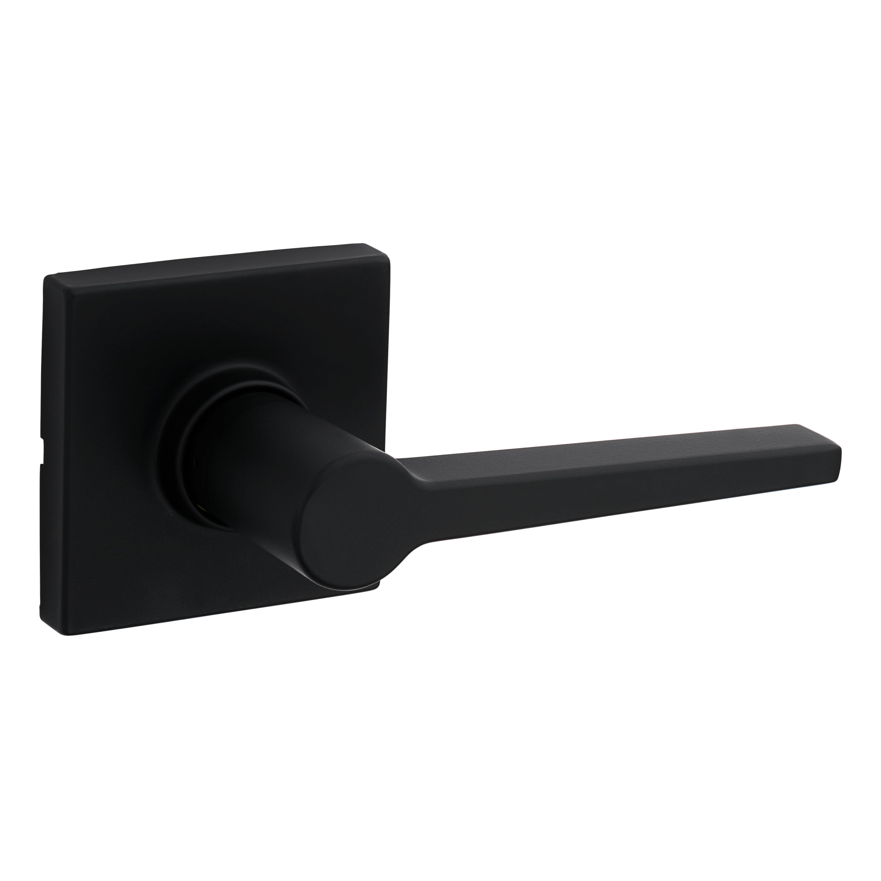 Safelock SL1002DALSQT-514 UL Rated Daylon Lever with Square Rose Passage Lock with RCAL Latch and RCS Strike Matte Black Finish Sparrow Supply
