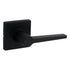 Safelock SL1002DALSQT-514 UL Rated Daylon Lever with Square Rose Passage Lock with RCAL Latch and RCS Strike Matte Black Finish Sparrow Supply