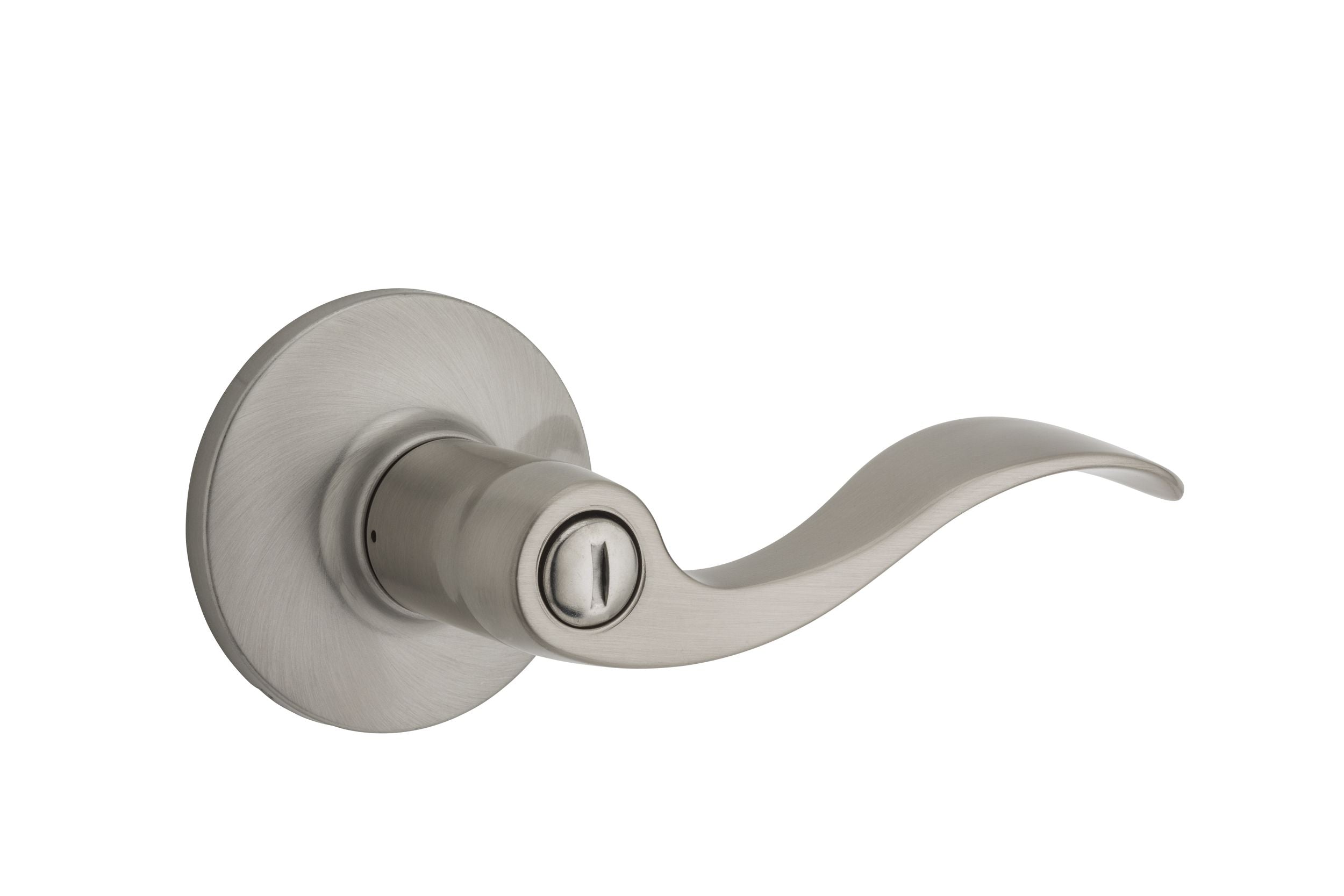 Safelock SL3000LY-15 Layton Lever Privacy Lock with RCAL Latch and RCS Strike Satin Nickel Finish Sparrow Supply