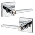 Safelock SL4000DALSQT-26 Daylon Lever with Square Rose Privacy Lock with RCAL Latch and RCS Strike Bright Chrome Finish Sparrow Supply