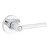 Safelock SL4000RELRDT-26 Reminy Lever Round Rose Push Button Privacy Lock with RCAL Latch and RCS Strike Bright Chrome Finish Sparrow Supply