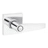 Safelock SL4000WISQT-26 Winston Lever Square Rose Push Button Privacy Lock with RCAL Latch and RCS Strike Bright Chrome Finish Sparrow Supply