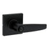 Safelock SL4000WISQT-514 Winston Lever Square Rose Push Button Privacy Lock with RCAL Latch and RCS Strike Matte Black Finish Sparrow Supply