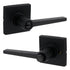Safelock SL6000DALSQT-514 Daylon Lever with Square Rose Push Button Entry Lock with RCAL Latch and RCS Strike Matte Black Finish Sparrow Supply