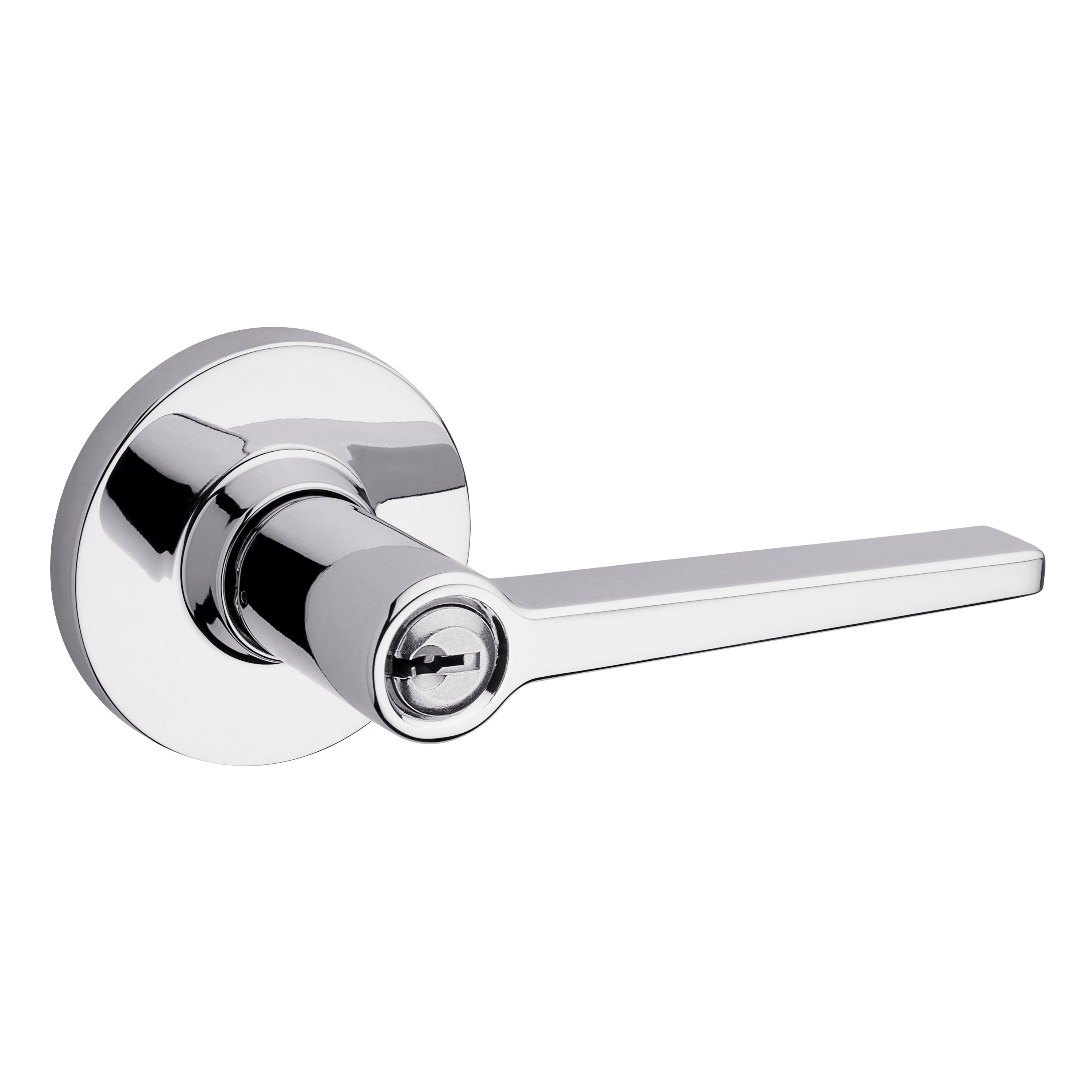 Safelock SL6500DALRDT-26 Daylon Lever with Round Rose Storeroom Lock with 4AL Latch and RCS Strike Bright Chrome Finish Sparrow Supply