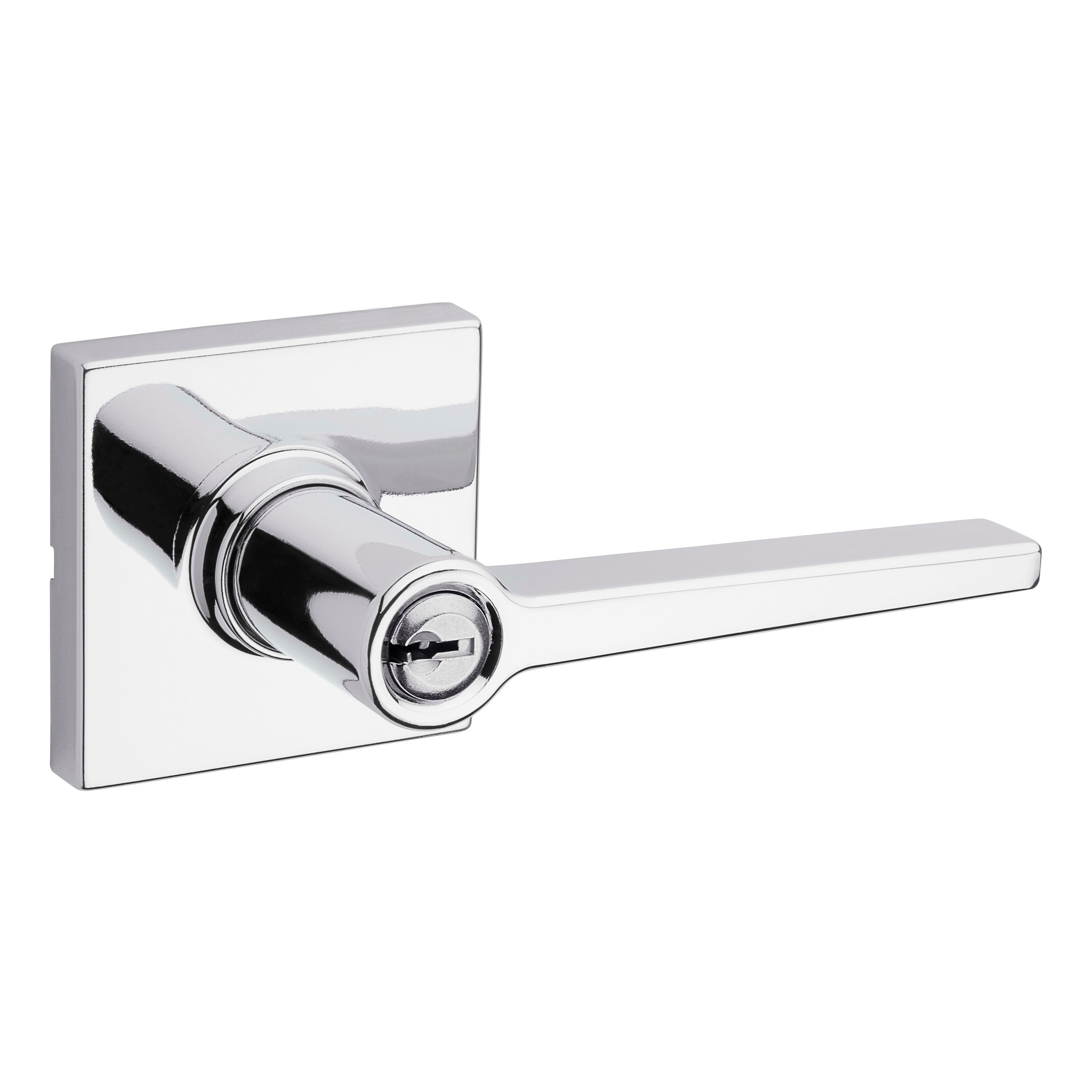 Safelock SL6500DALSQT-26 Daylon Lever with Square Rose Storeroom Lock with 4AL Latch and RCS Strike Bright Chrome Finish Sparrow Supply