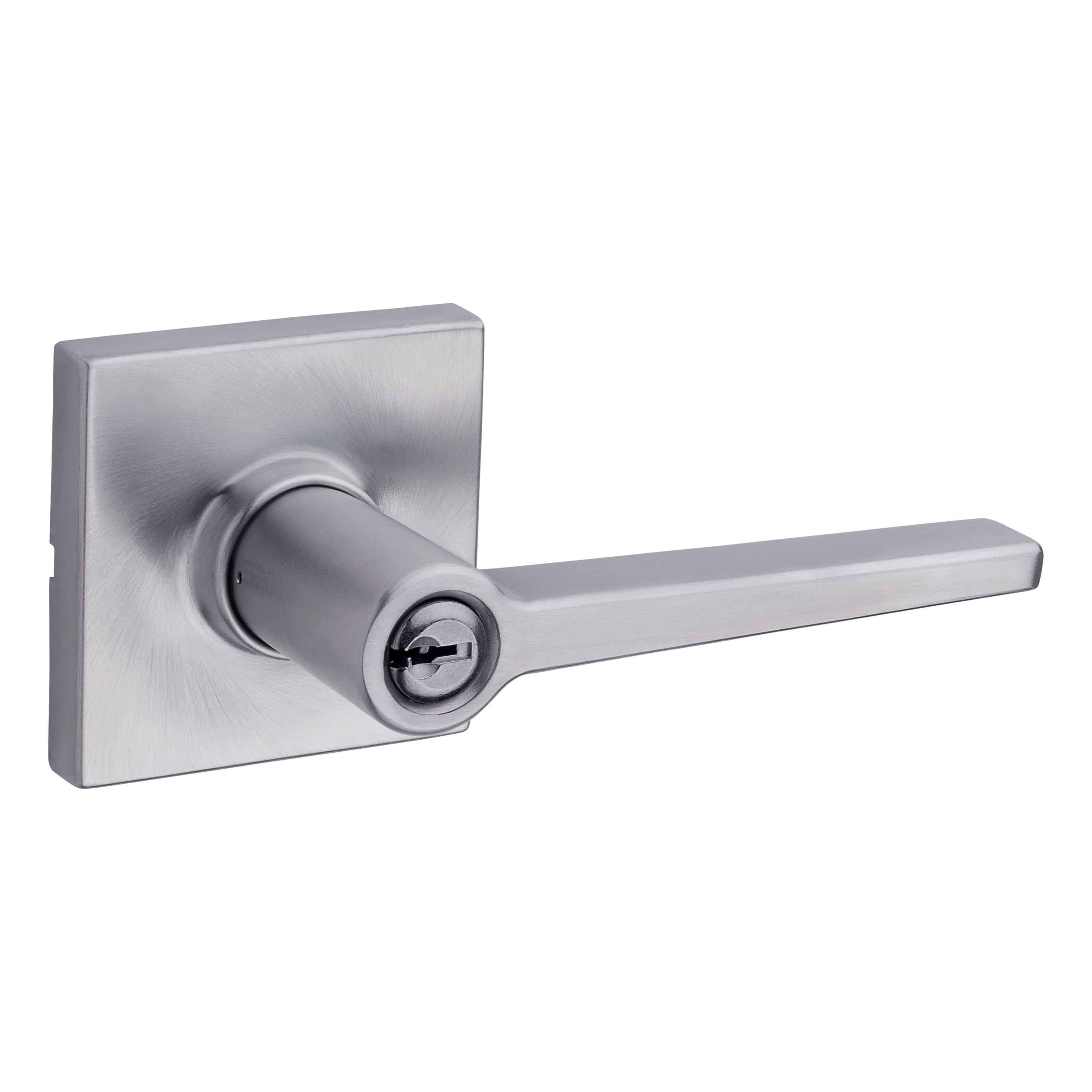 Safelock SL6500DALSQT-26D Daylon Lever with Square Rose Storeroom Lock with 4AL Latch and RCS Strike Satin Chrome Finish Sparrow Supply