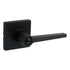 Safelock SL6500DALSQT-514 Daylon Lever with Square Rose Storeroom Lock with 4AL Latch and RCS Strike Matte Black Finish Sparrow Supply