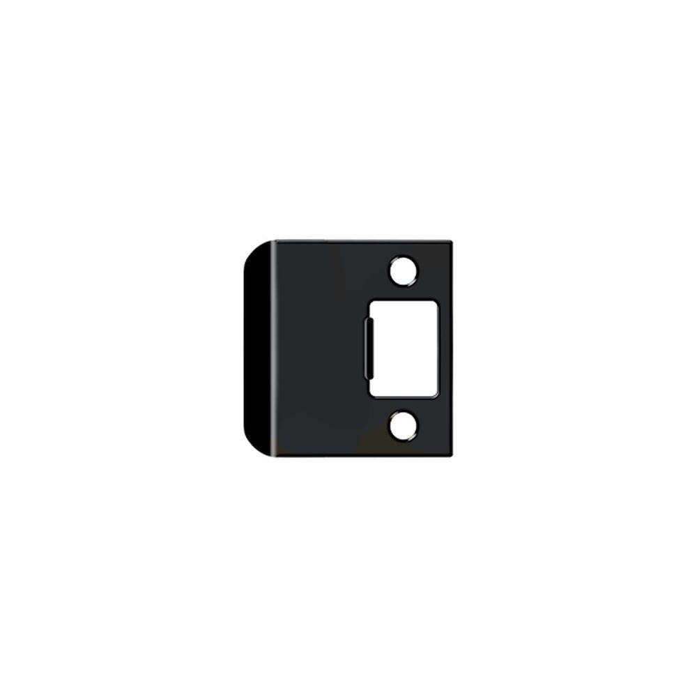 Deltana SPE225U19 Extended Lip Strike Plate; 2-1/4" Overall; Black Finish