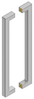 Deltana SSPBB1810U32D 18" Back to Back Contemporary Pull Satin Stainless Steel Finish