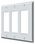 Deltana SWP4740U26 Switch Plate; Triple Rocker; Bright Chrome Finish