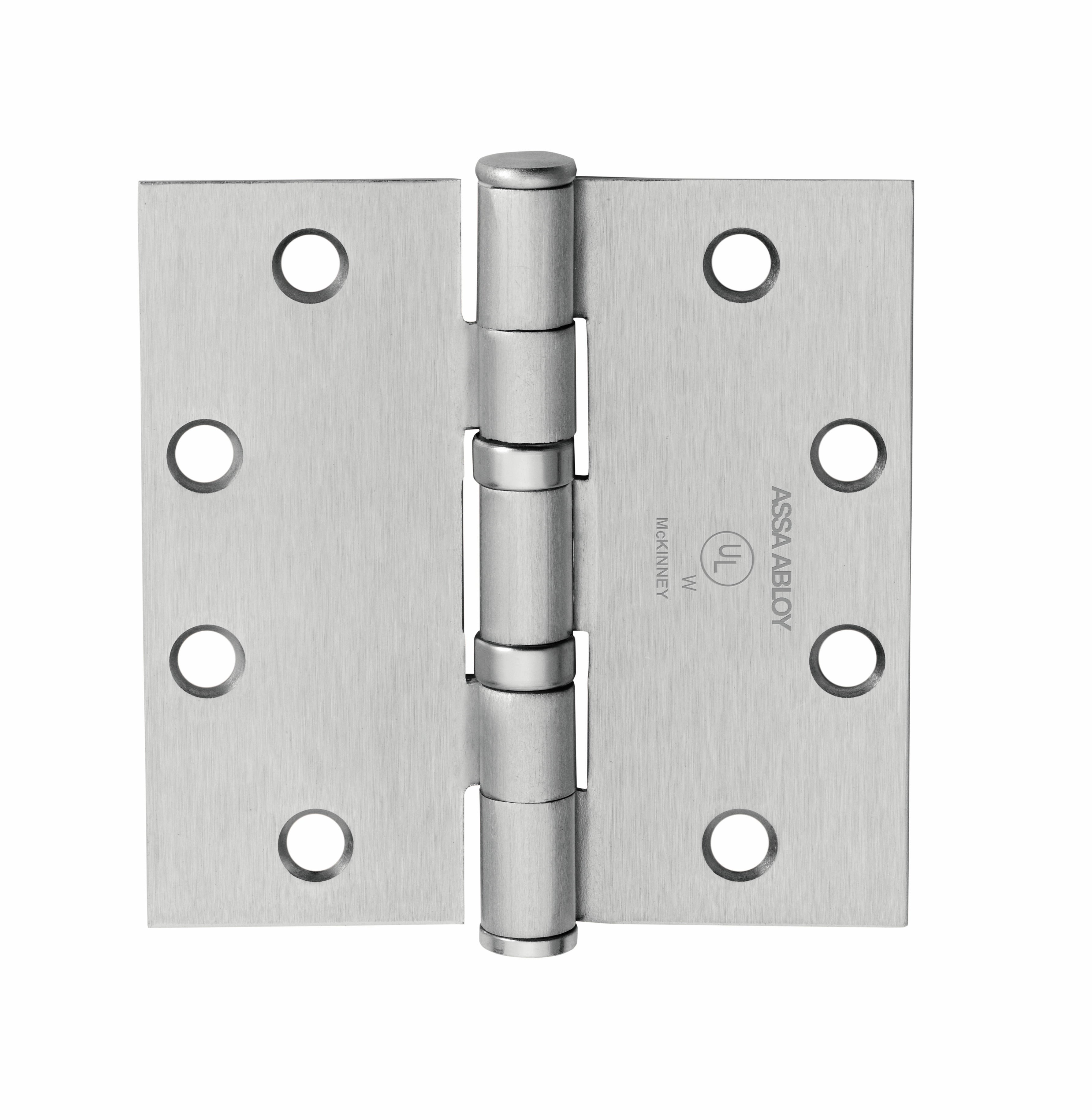 McKinney TA2714426D 4" x 4" Square Corner Standard Weight 5 Knuckle Ball Bearing Hinge # 55571 Satin Chrome Finish