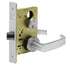 Sargent TR8265LNL26D Mortise Privacy Latch Trim Only with L Lever and LN Rose Satin Chrome Finish Sparrow Supply