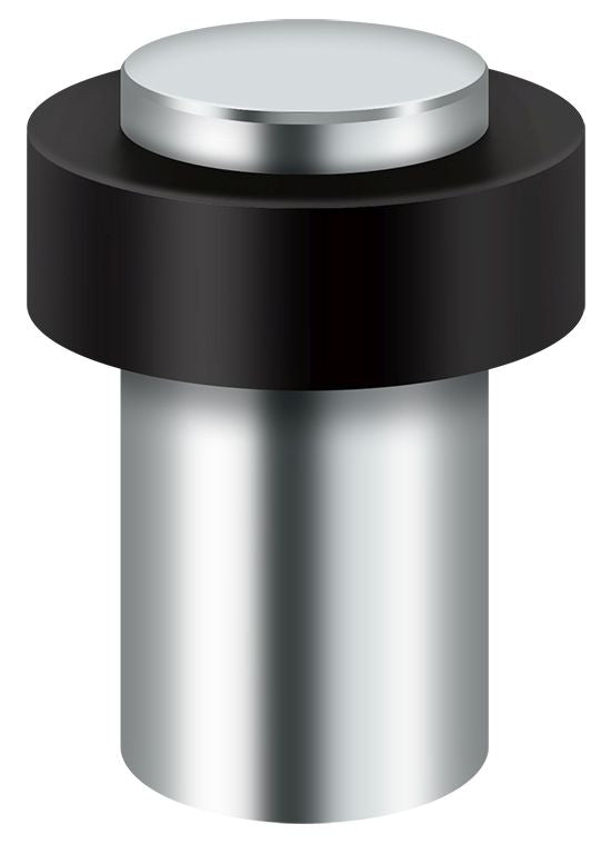 Deltana UFB7500U26 3" Round Universal Floor Bumper Bright Chrome Finish