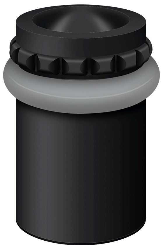 Deltana UFBP5000U19 Round Universal Floor Bumper Pattern Cap 2"; Black Finish