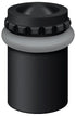 Deltana UFBP5000U19 Round Universal Floor Bumper Pattern Cap 2"; Black Finish