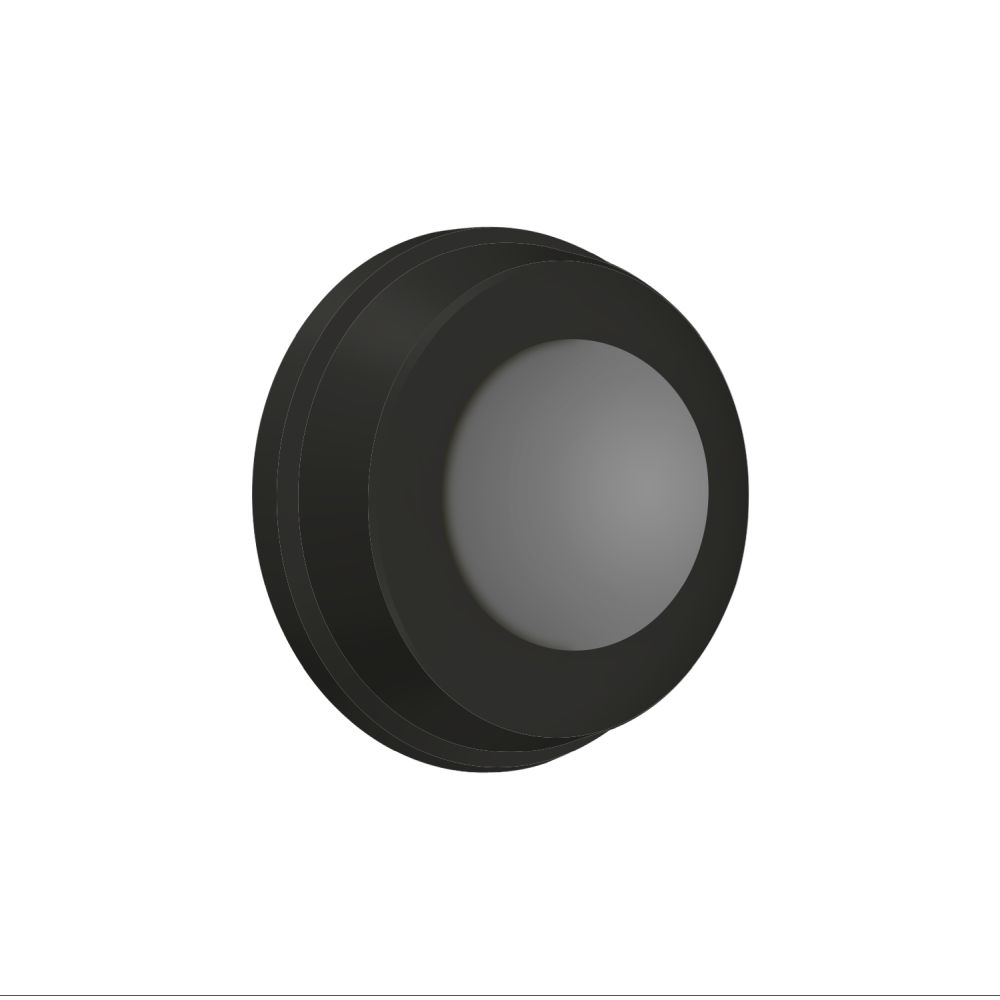 Deltana WB100U19 Flush Bumper 1" Diameter Black Finish