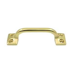 Deltana WP026U3-UNL Pull; 4"; Unlacquered Bright Brass Finish