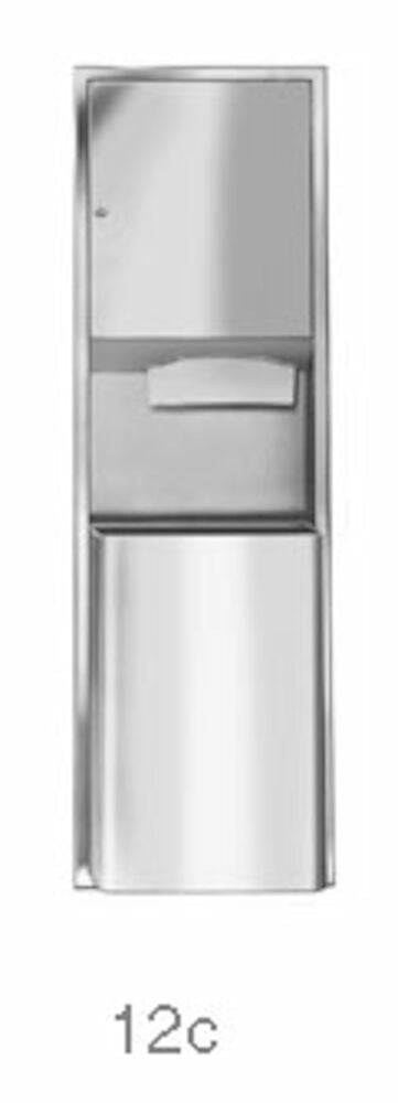 Bradley 237-100000 Towel/Waste, 12 Gal, Semi-Rec Sparrow Supply