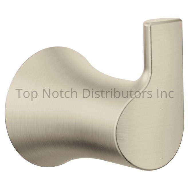 Moen YB0203BN Doux Single Robe Hook Brushed Nickel Sparrow Supply