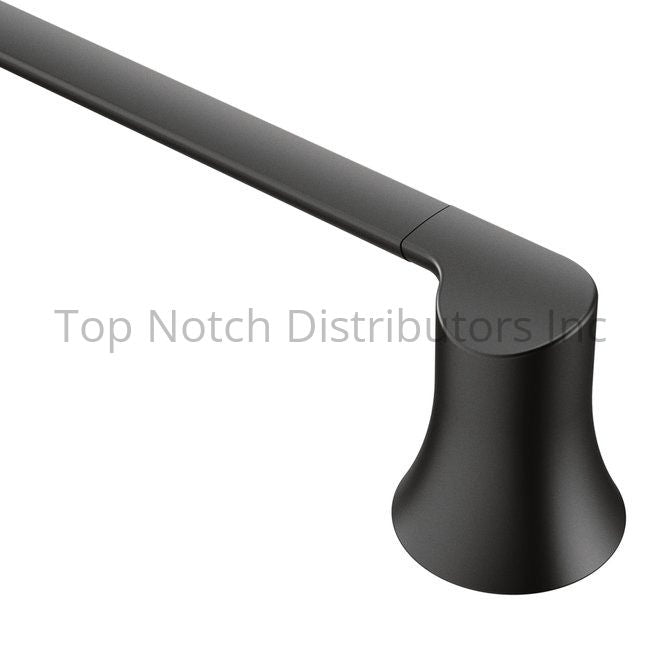 Moen YB0218BL Doux 18" Towel Bar Matte Black Sparrow Supply