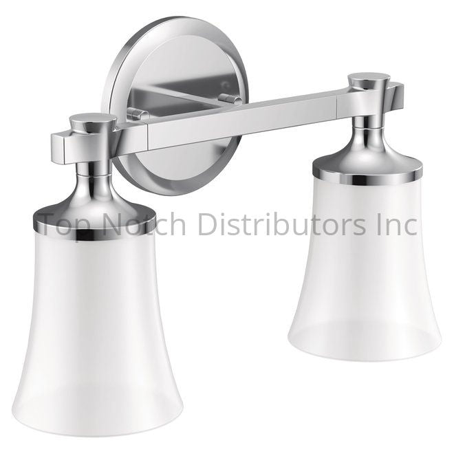Moen YB0362CH Flara Two Globe Bath Light Bright Chrome Sparrow Supply