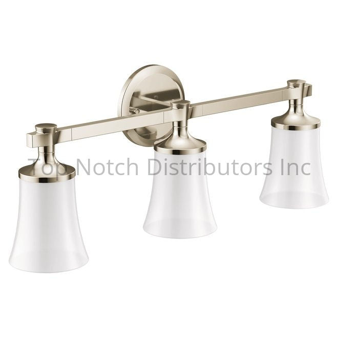Moen YB0363NL Flara Three Globe Bath Light Polished Chrome Polished... Sparrow Supply