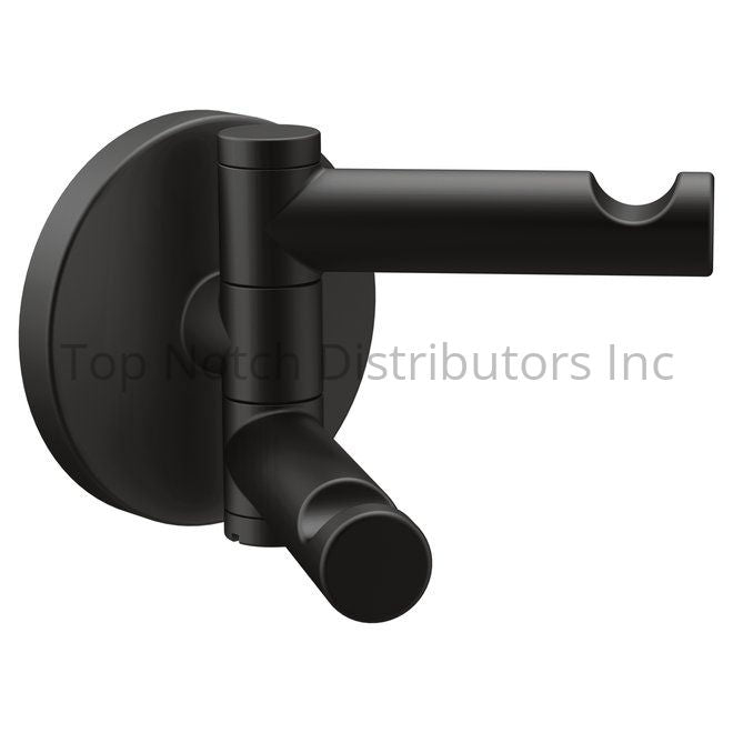 Moen YB0402BL Align Swiveling Double Robe Hook Matte Black Sparrow Supply