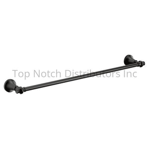 Moen YB0524BL Colinet 24" Towel Bar Matte Black Sparrow Supply