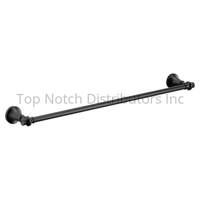 Moen YB0524BL Colinet 24" Towel Bar Matte Black Sparrow Supply
