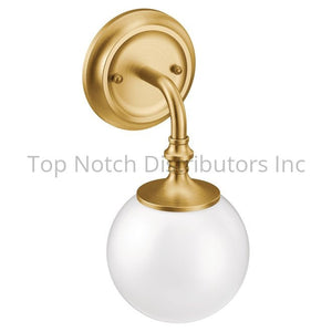 Moen YB0561BG Colinet One Globe Bath Light Brushed Gold Sparrow Supply