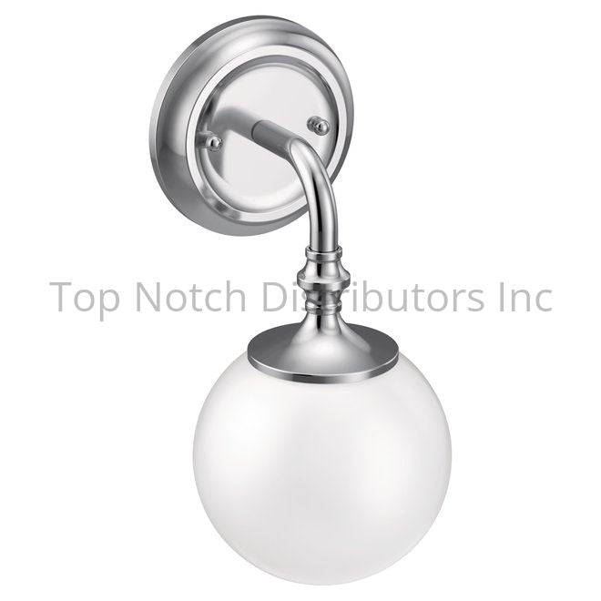 Moen YB0561CH Colinet One Globe Bath Light Bright Chrome Sparrow Supply