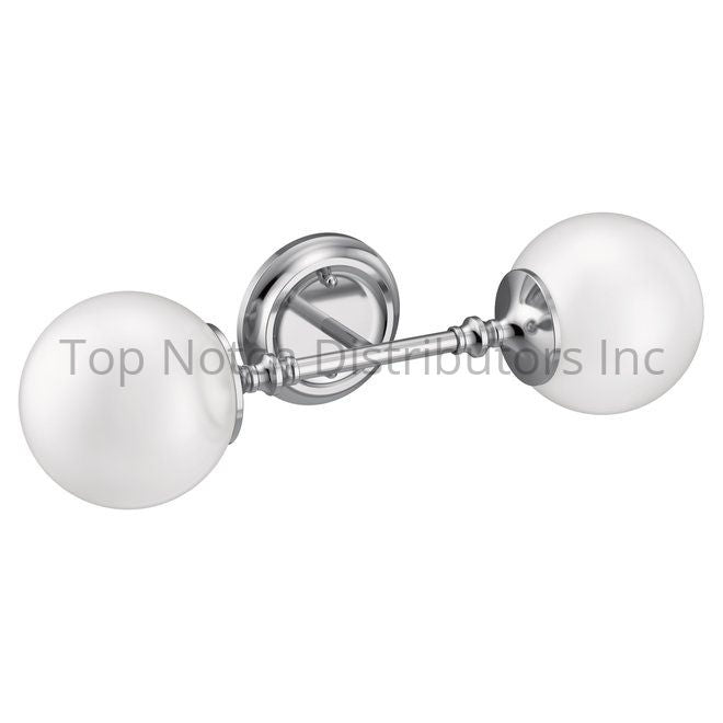 Moen YB0562CH Colinet Two Globe Bath Light Bright Chrome Sparrow Supply