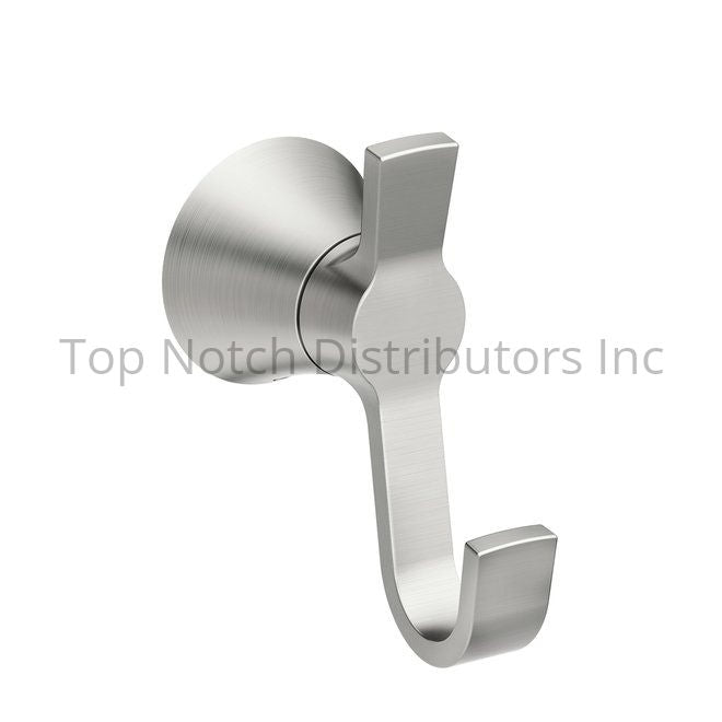 Moen YB0703BN Jase Double Robe Hook Brushed Nickel Sparrow Supply