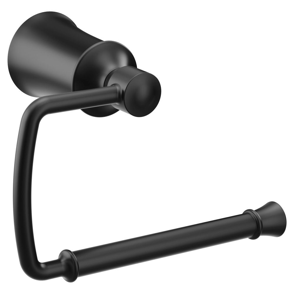 Moen YB2108BL Dartmoor Toilet Paper Holder Matte Black Finish Sparrow Supply