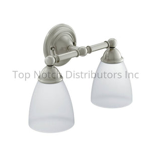 Moen YB2262BN Brantford Double Globe Bath Light Brushed Nickel Sparrow Supply